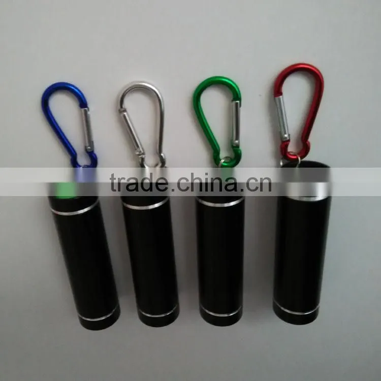 red light AAA battery led flashlight cheap flashlight gift led torch flashlight carabiner flashlight