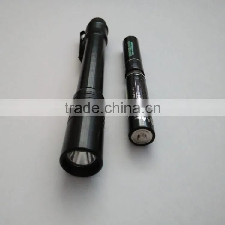 hot selling Aluminium alloy 2xAAA Battery LED flashlight pen style light