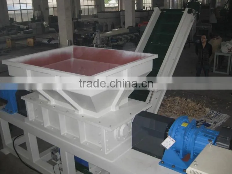 waste recycling plastic twin shaft shredder