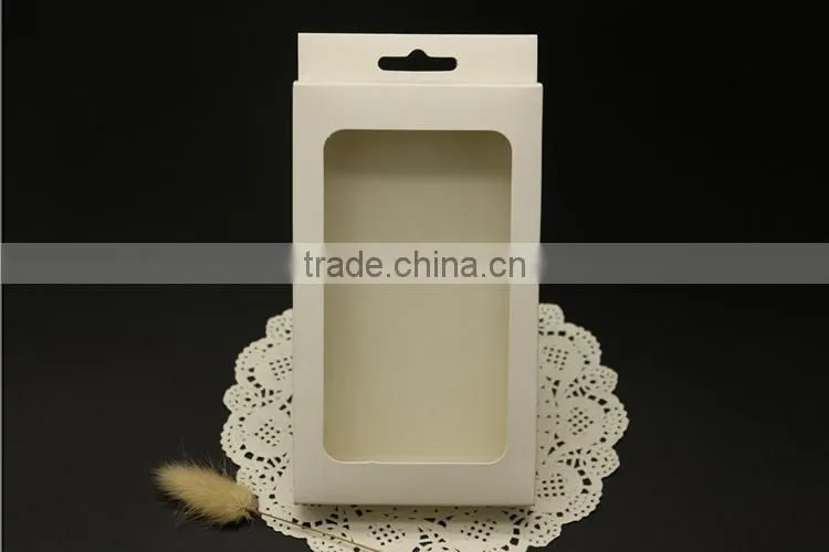 Rectangular white cardboard box for cell phone case, customized paper packaging box, paperboard box