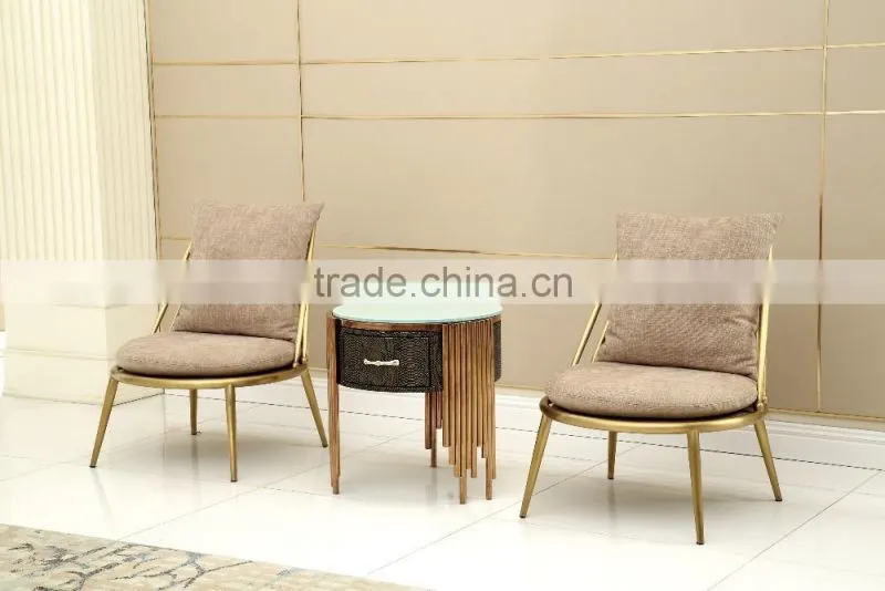2016 luxury stainless steel leisur chair for whole sale ND155G