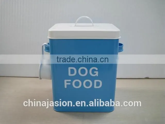 Food Container storage tin Metal Lanudry Powder Box with spoon