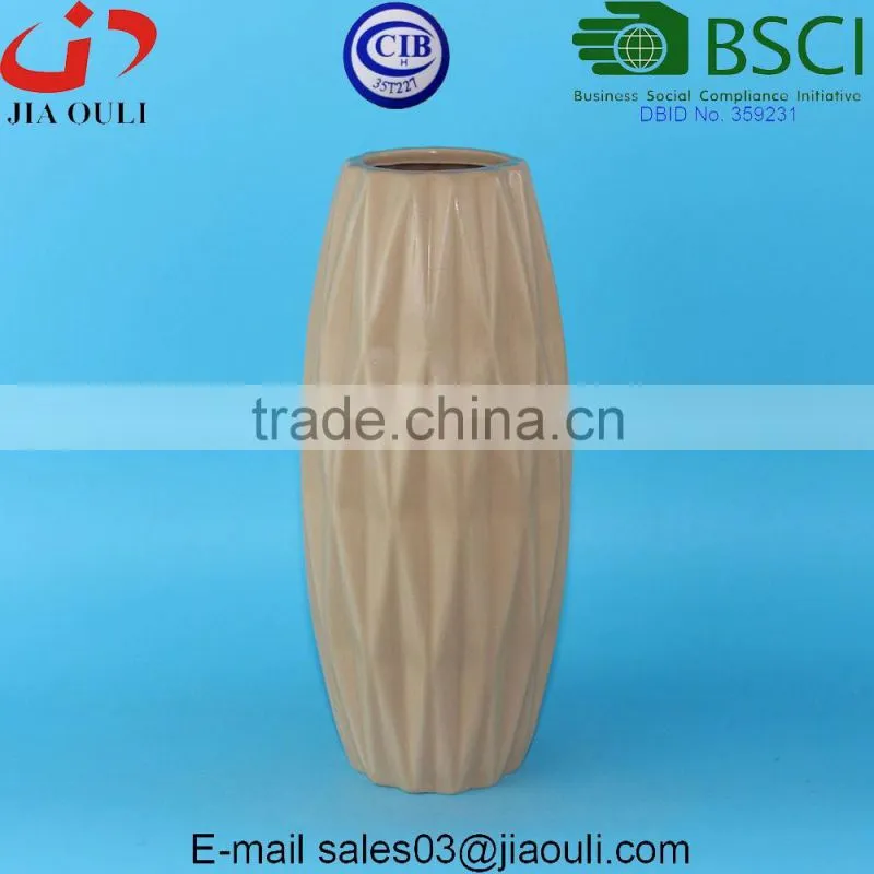 Hot product home decor glazed grey Pineapple shaped Ceramic Vase