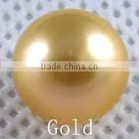 high luster AAA 10.5-11mm golden round tahitian loose pearls