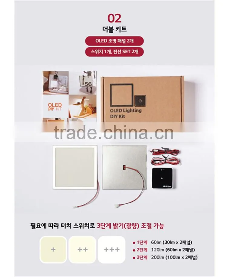 DIY KIT-oled light panel,ultra thin oled panel light,round oled panel light