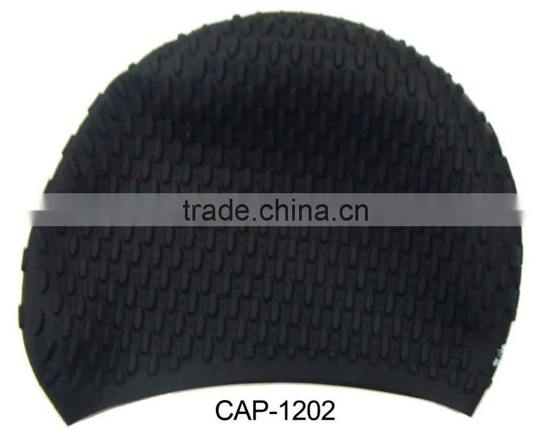 College fashionable silicone novelty swimming cap(CAP-1211)