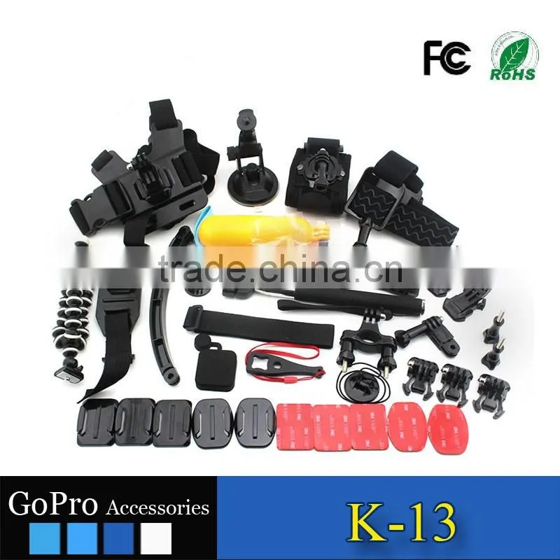 2017 best selling product kit used for gopros heros 4 accessories bundle of camera cases