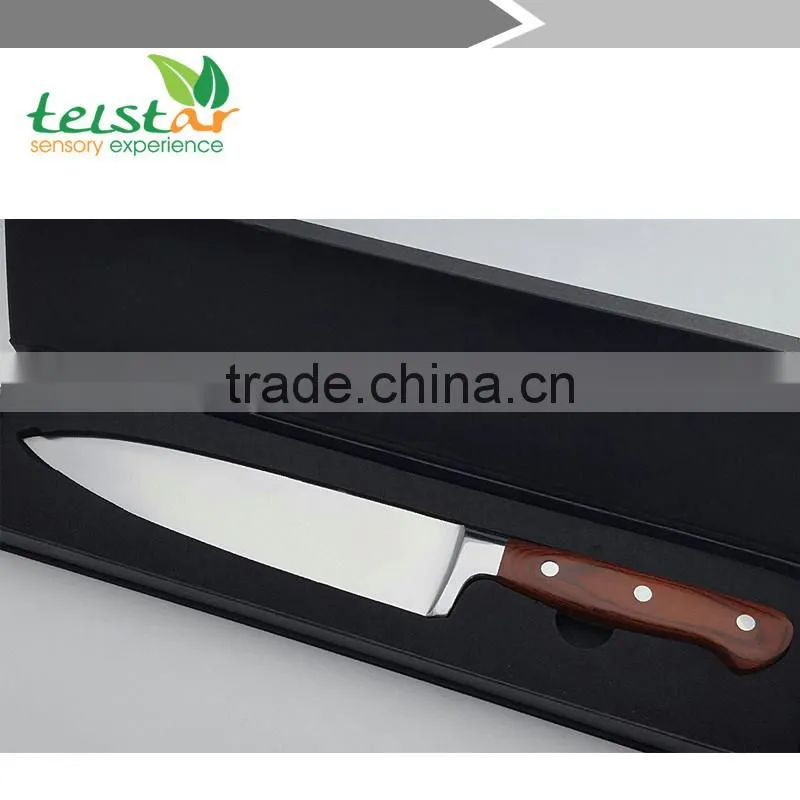 8 Inch Stainless Steel Chef Knife, Professional Kitchen Cutlery, Triple Riveted
