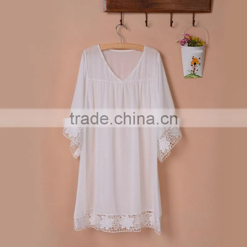 New Women Bathing Suit Sexy Chiffon Lace Crochet Bikini Swimwear Cover Up Beach Dress