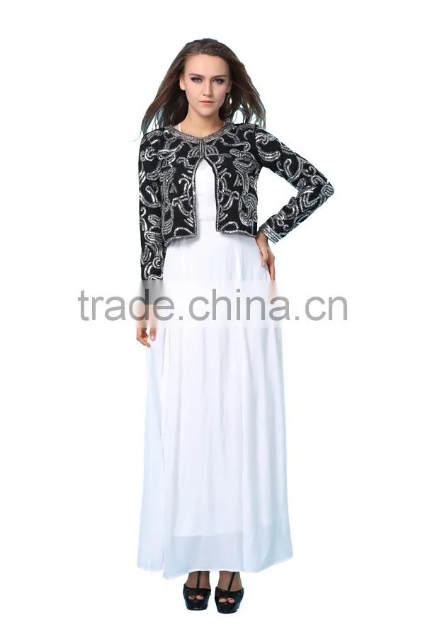 Ladies Fashion Heavy Long Sleeve Sequin Beaded Top