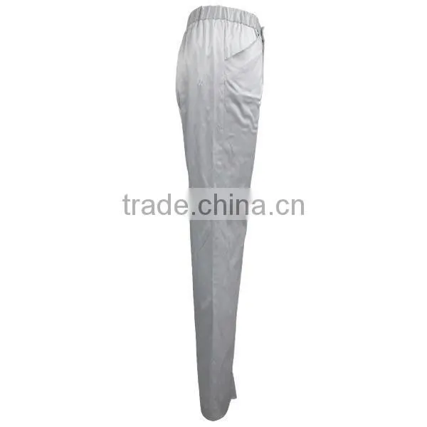 chic stain type elegant and fitted lady casual pants with elastic waist
