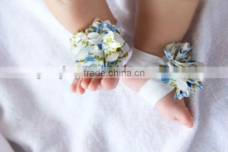 Newest Baby barefoot sandals foot flower infant Kids foot wear sandals walker shoes Barefoot Sandals