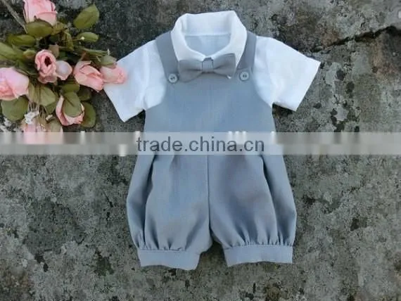 Baby Boy Romper Linen Baby Wedding Outfits Boys Formal Suit