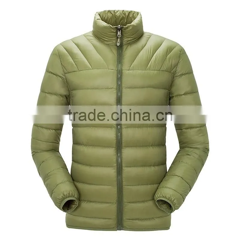 custom high quality womens winter lightweight and warm goose down feather filled padded jackets