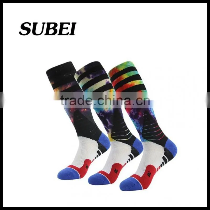 Custom knee high digital print compression sublimation stocking basketball elite socks