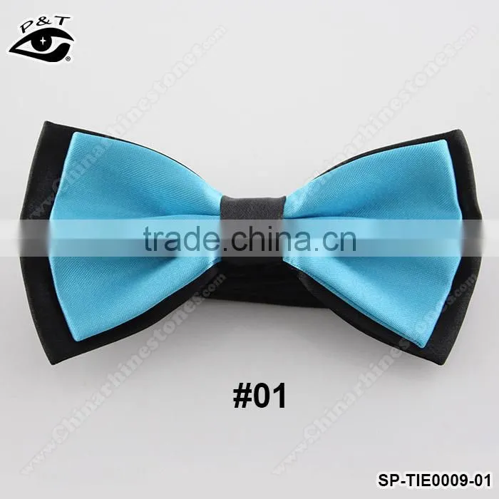 12.5x6.5CM fancy polyster bow tie British Style Solid Bowtie for Bridegroom Wedding Dress