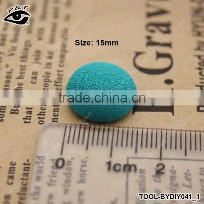 15MM 500pcs mixed colors chiffon fabric covered snap buttons for clothing jewelry