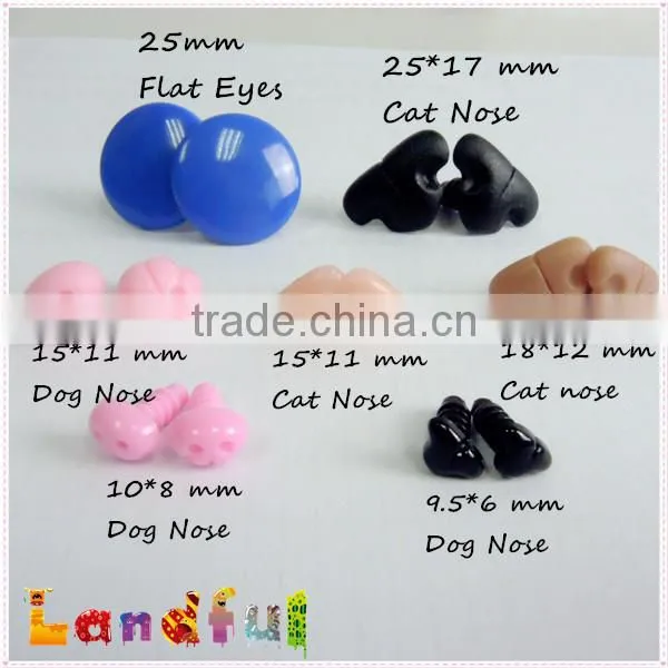 9.5*6mm Plastic Amigurumi Safety Cat Nose Black
