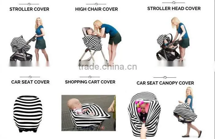 Organic Cotton Breathable Nursing Scarf Cover Up for Breastfeeding and Baby Car Seat Cover