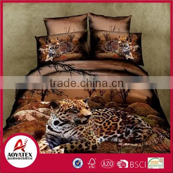 2016 china new style bamboo 13372 40*40s reactive printed 3D bedding sets