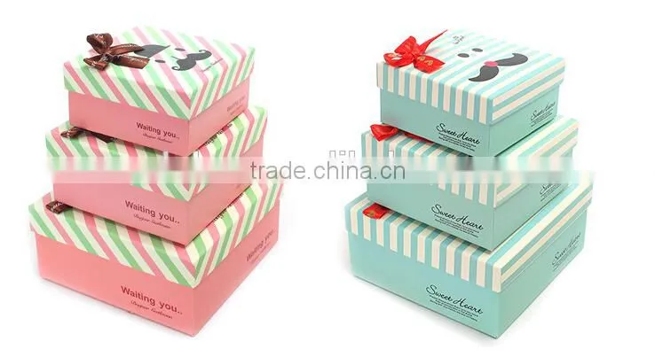 New Fashion Unique Moustache Beard Lovely Paper Gift Box Case Favor Present Set Boxes Gift Wrap