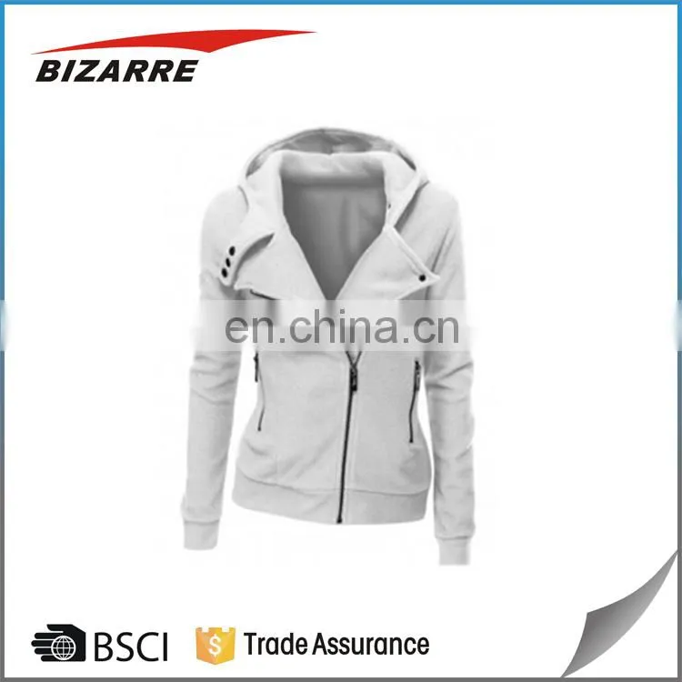 Autumn winter new design zip up hoody jacket sweatshirt hooded