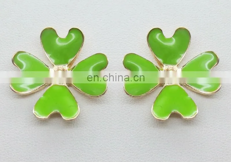 Fashion women enamel petals flower Korean style earring