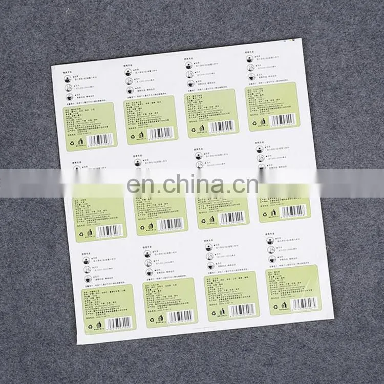 factory manufacture customized self adhesive sticker for food/ beverage,colorful piece label printing