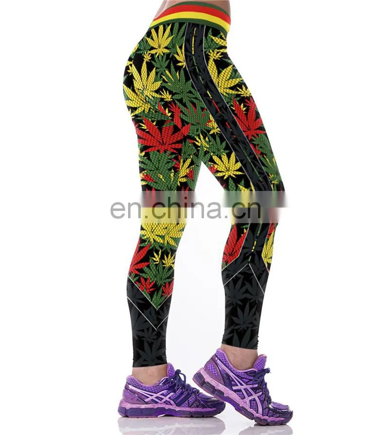 Wholesale Sexy Workout Sport Gym Fitness Printing Women Yoga Leggings