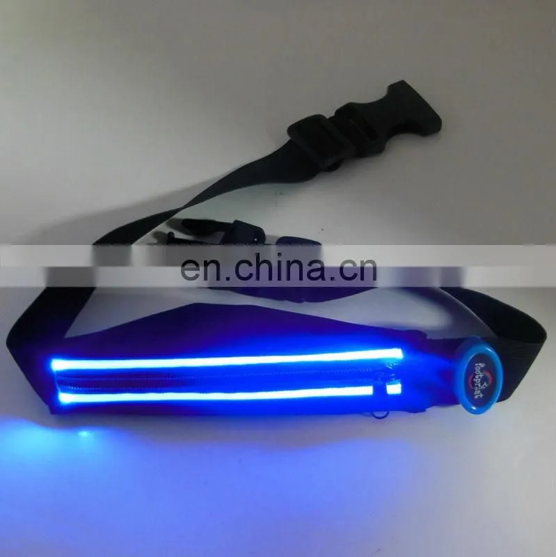 LED waistband for mobile LED belt for key Glow waistband for sport