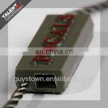 custom printed brand name logo plastic string for clothing hang tag