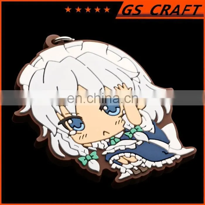 Best selling rubber key chain custom soft pvc cartoon keychain