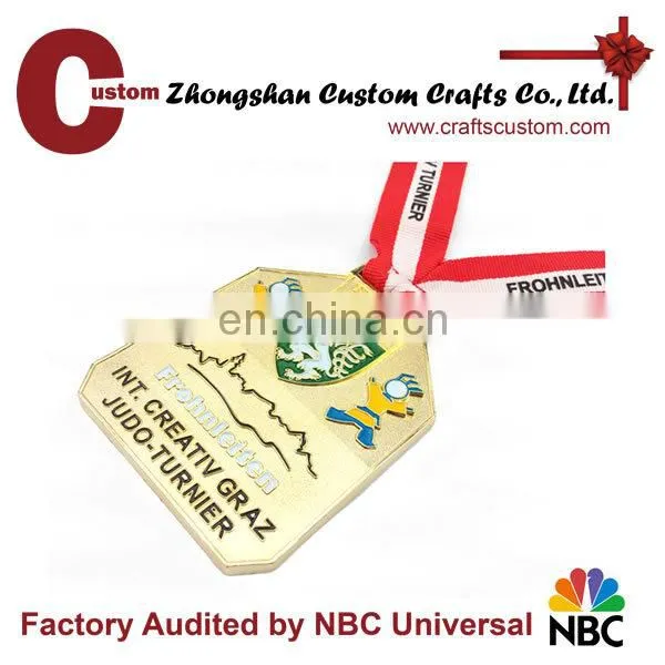 Promotional new products expert factory custom bronze plated brass medal trophy