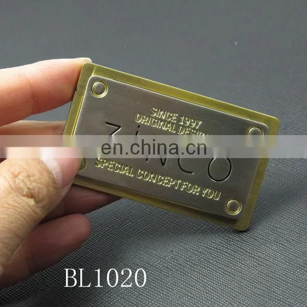 Custom Made Oval Shaped Nameplate Embossed Text LOGO Metal Label Tag