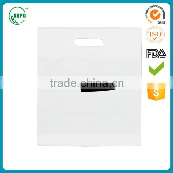 colorful pe plastic flat die cut bags for shopping use
