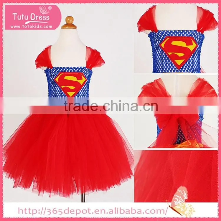 Tutu fluffy movie character pattern red gauze dress halloween costume