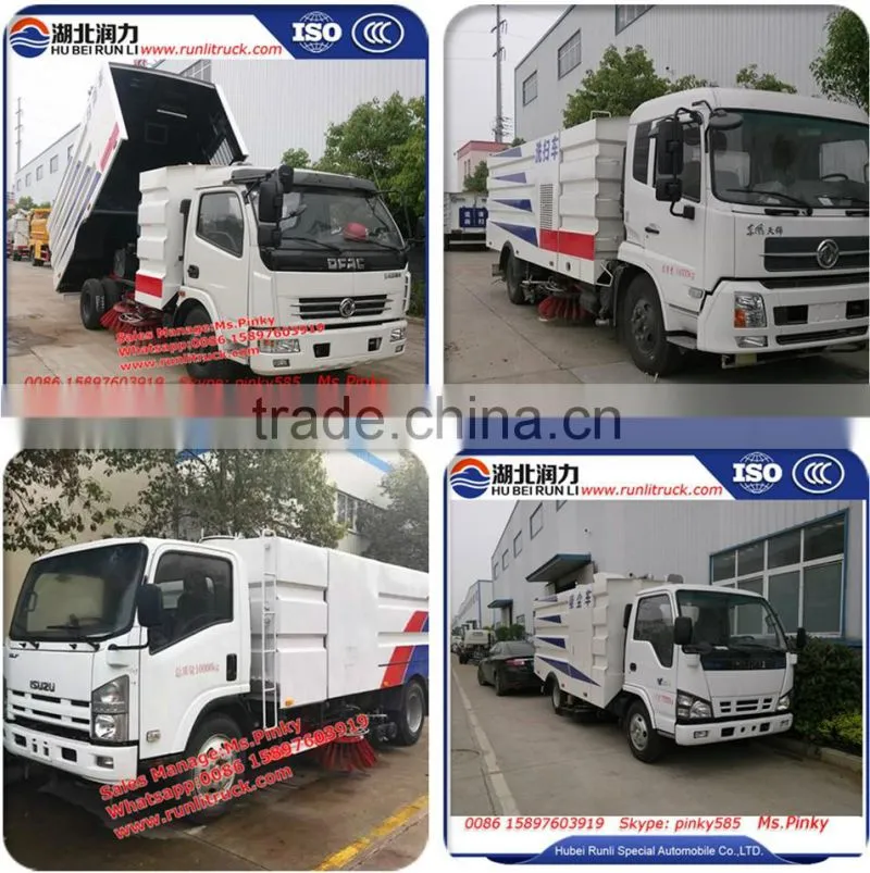 Dongfeng Bigger 10000Liters Road Cleaning Trucks, Street Cleaning Machines With Snowing Cleaning Equipment For Sales