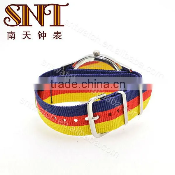 SNT-NY002 fashion color changeable nylon strap watch