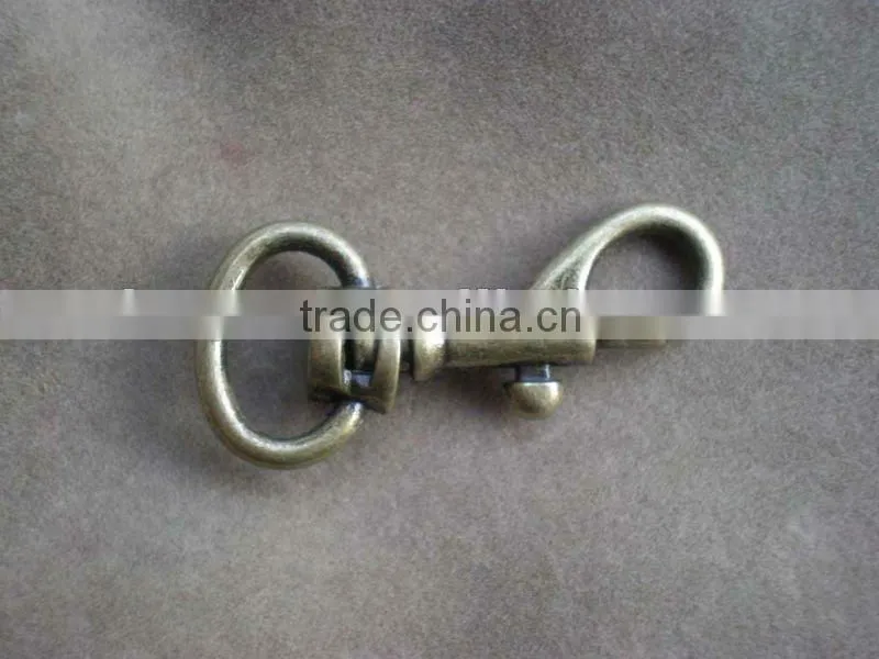 Metal swivel bolt snap for handbag