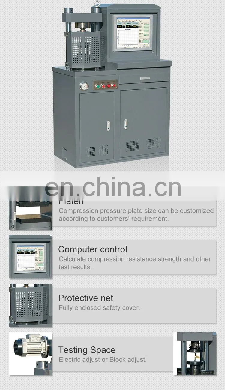 Lab equipment YAW-300KN cement compression and flexural testing machine price