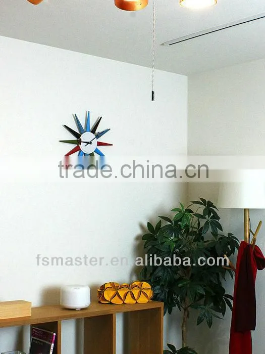 original quality Colorful sun wall clock