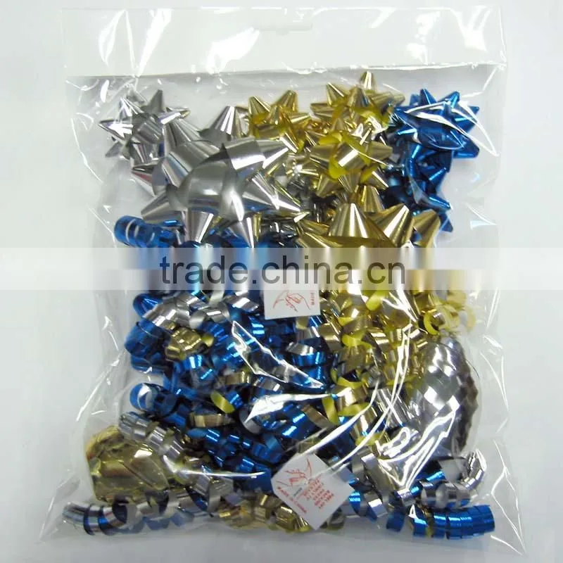2015 Wholesale Christmas Decoration Star Bows with one pcs on paper card
