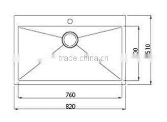 Stainless Steel Kitchen Single Big Sink-RTS 100B
