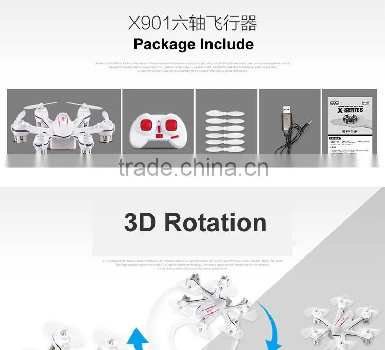 Smallest New Design MJX X901 nano 6 axis quadcopter wholesale professional drone