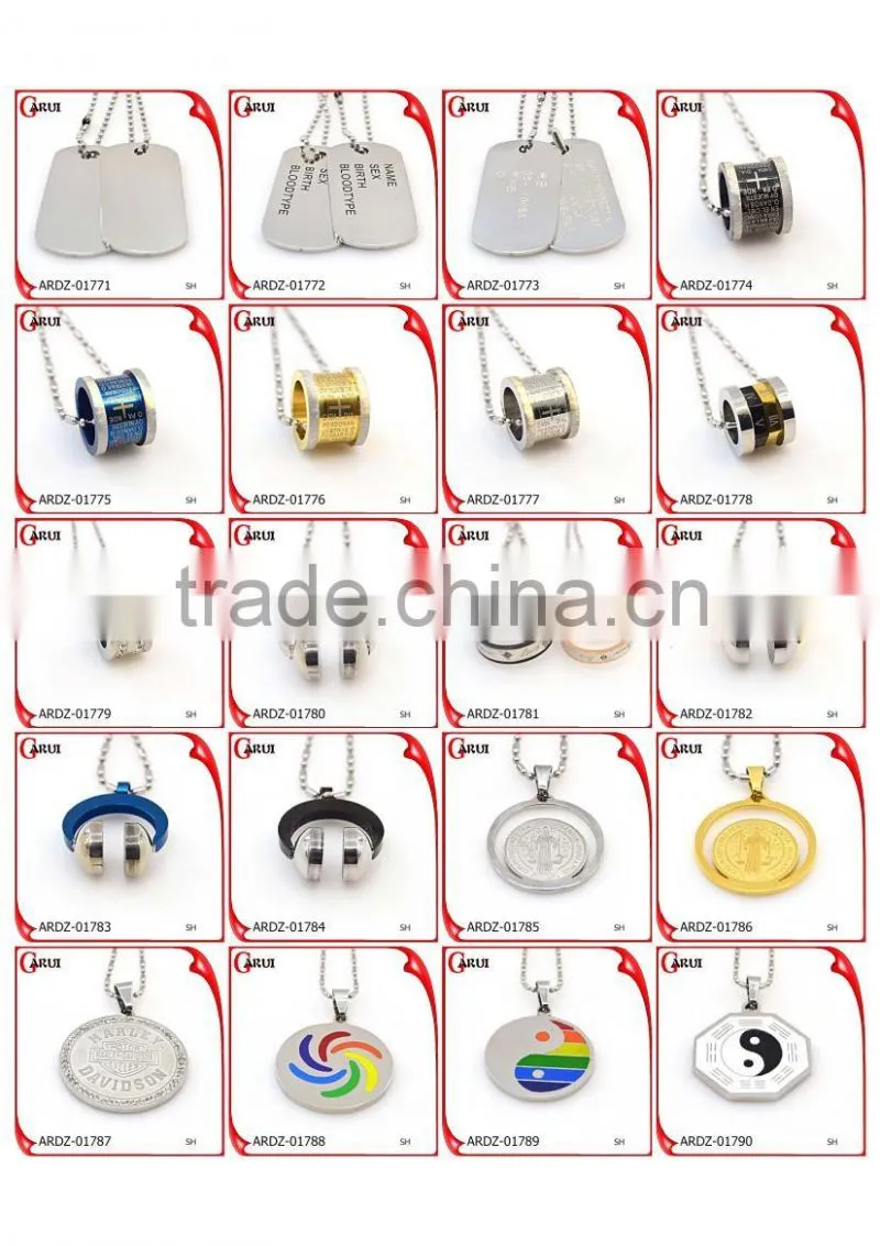 2016 New wholesale fashion jewelry silver stainless steel cross pendant