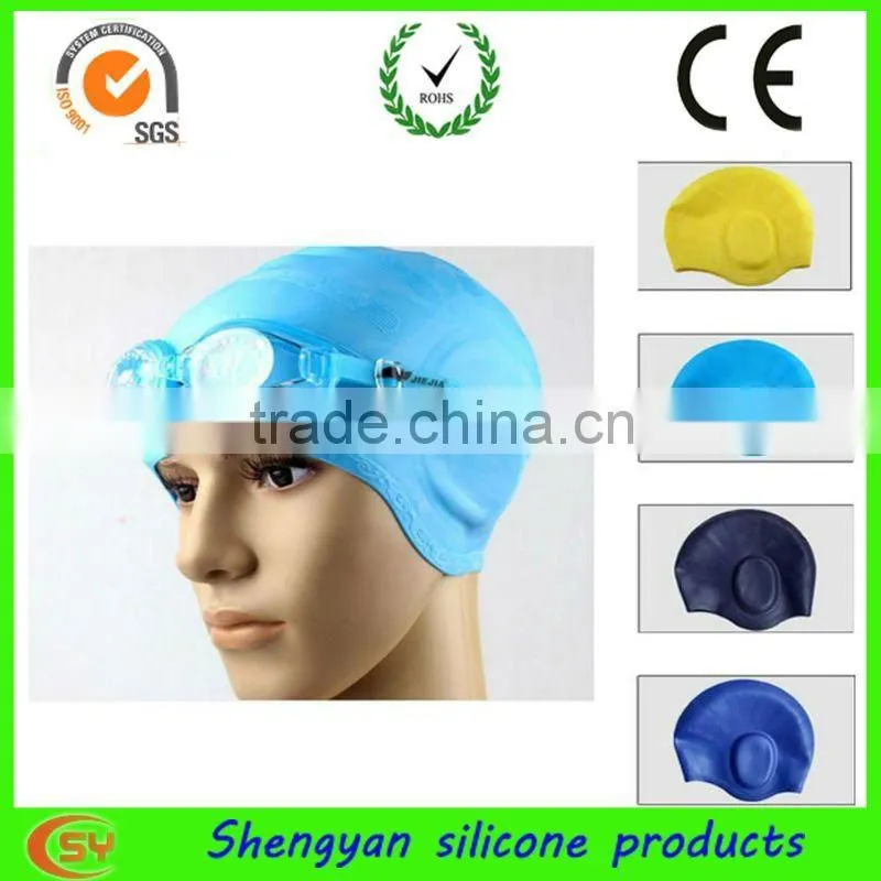 Colorful new shark swimming caps