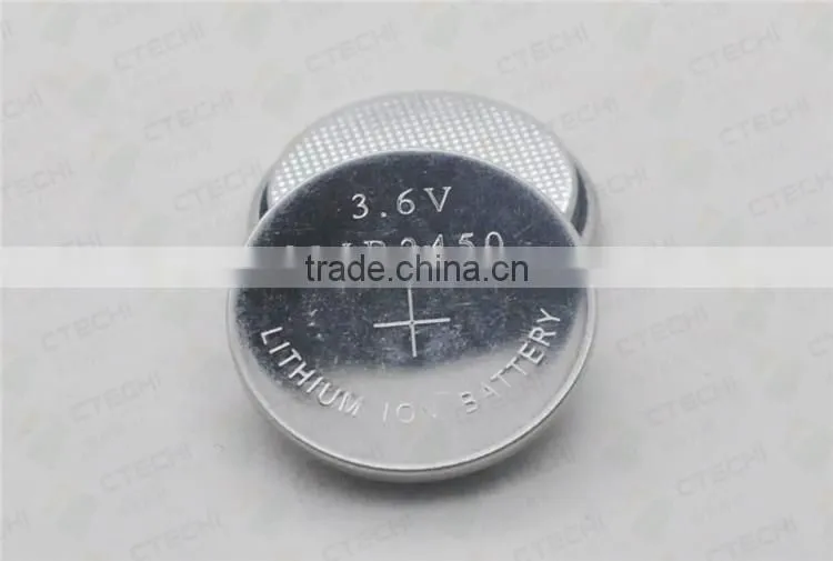 3.6V LIR2450 lithium rechageable button cell lir2450