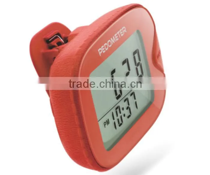 New Arrival 2015 3D g-sensor pedometer multi colors fitness step counter
