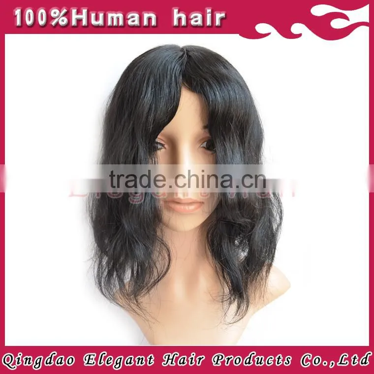 Silk top 100% super quality human remy hair toupee