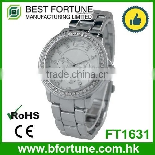 FT1326 Best quality stainless steel case back pc quartz watch